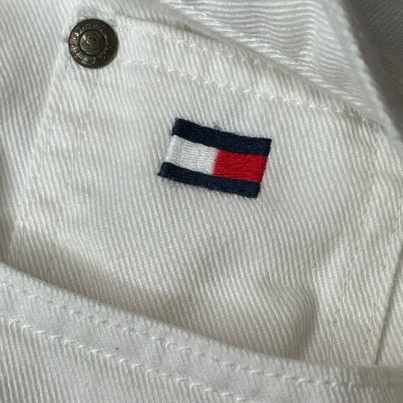 RARE Tommy Hilfiger Wide Leg High Rise Jeans White Size 10 Vintage 90s - Picture 10 of 15